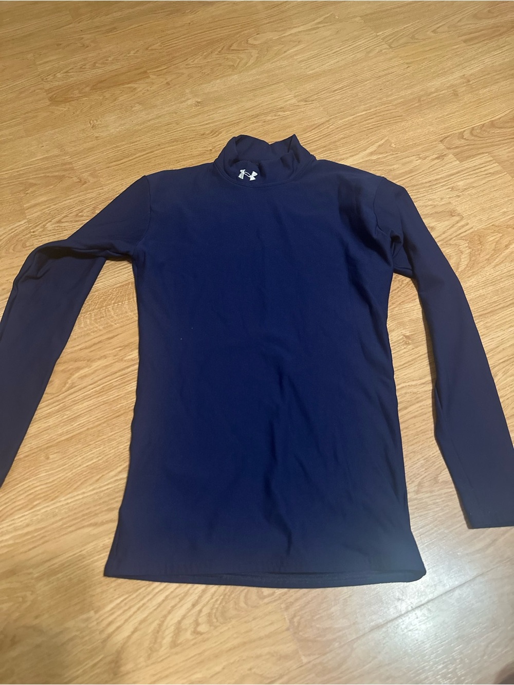 Under Armour Navy Blue Mock-Neck Performance Top
